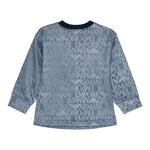 Emporio Armani Felpa Chiusa Girocoll Tinta Unita con Log per Bambino 3D4MJD BLU EMPORIO ARMANI 