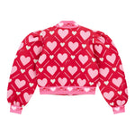A Dee Felpa tinta unita con Zip E Stampa Cuori Fuxia per Neonata W251301N FUXIA A DEE 