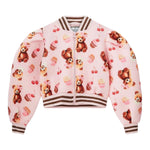A Dee Felpa tinta unita con Stampa E Zip Rosa per Neonata W252303 ROSA A DEE 