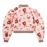 A Dee Felpa tinta unita con Stampa E Zip Rosa per Neonata W252303 ROSA A DEE 