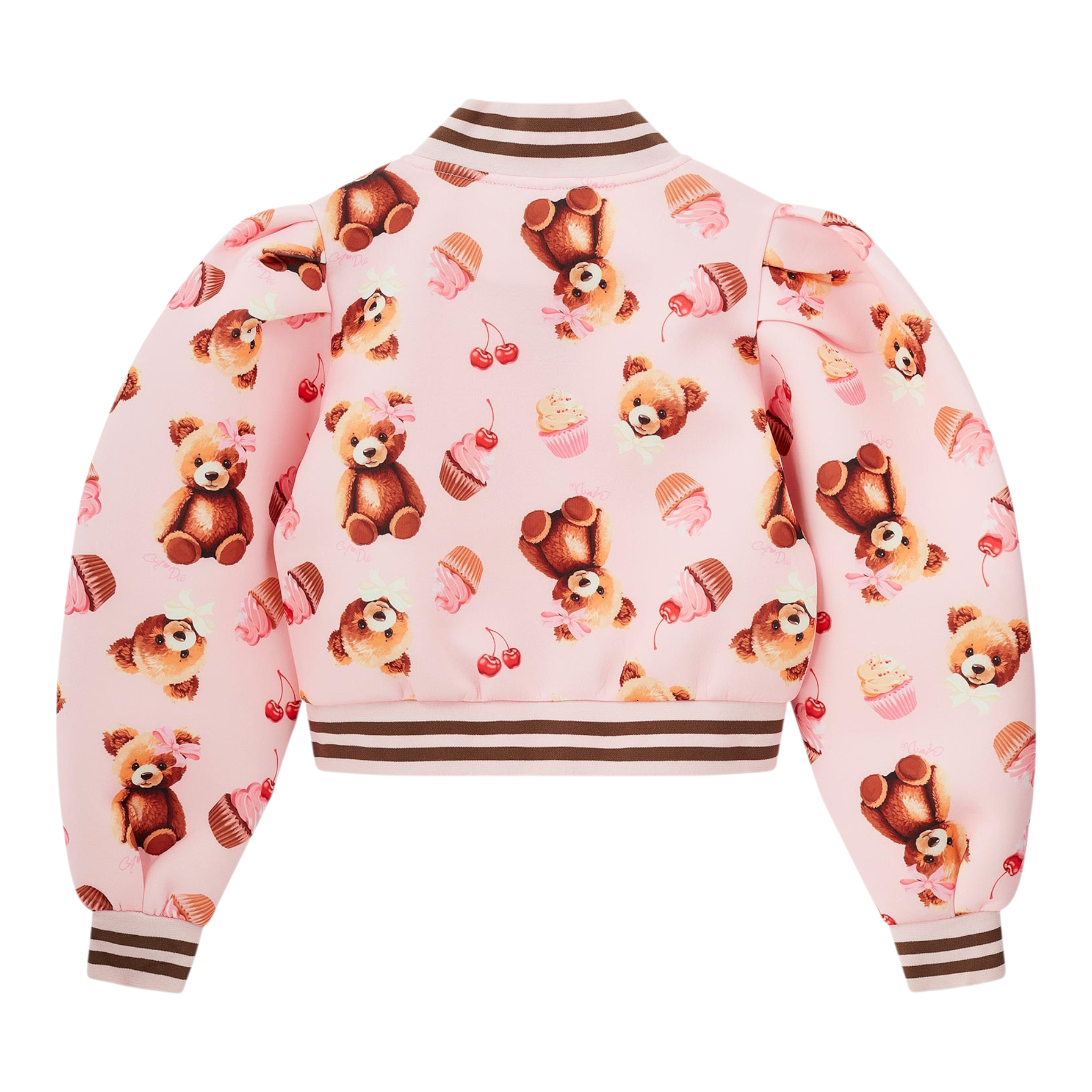 A Dee Felpa tinta unita con Stampa E Zip Rosa per Neonata W252303 ROSA A DEE 