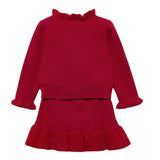 Abel & Lula Completo 2 Pezzi Maglia-Gonna Rosso per Neonata 5513 ROSSO ABEL & LULA 