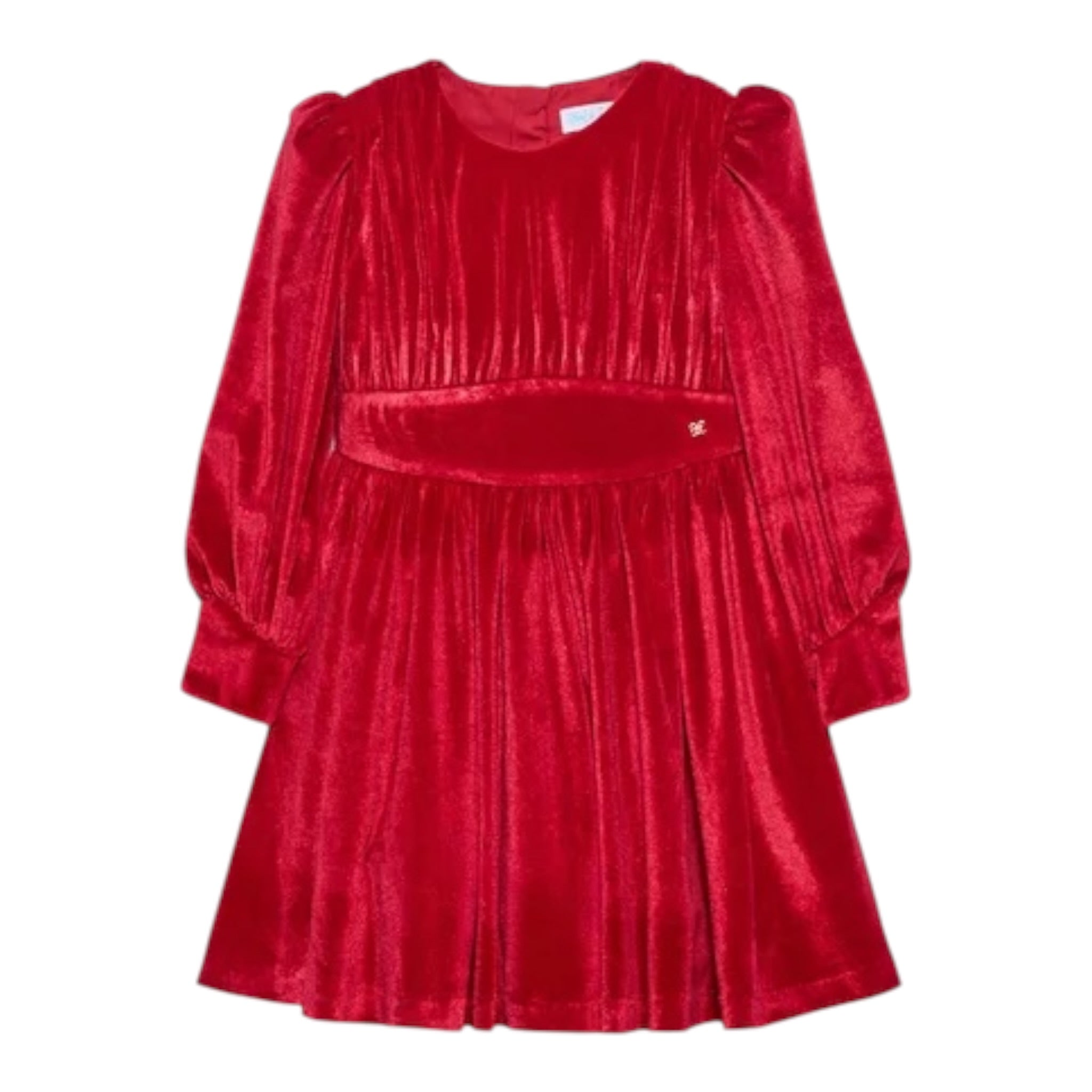 Abel & Lula Abito tinta unita In Velluto Rosso per Bambina 5528 ROSSO ABEL & LULA 