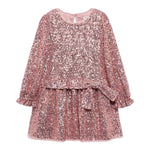 Abel & Lula Abito tinta unita con Paillettes Rosa per Bambina 5531 ROSA ABEL & LULA 