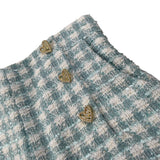 Abel & Lula Short tinta unita con Fantasia A Quadri Bianco/Azzurro per Bambina 5719 BIANCO/AZZURRO ABEL & LULA 