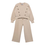 Abel & Lula Completo 2 Pezzi Feloa-Pantalone tinta unita Beige per Bambina 5730X BEIGE ABEL & LULA 