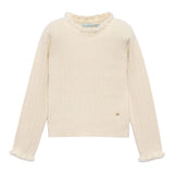 Abel & Lula Maglia tinta unita con Pelliccia Beige per Bambina 5835 BEIGE ABEL & LULA 
