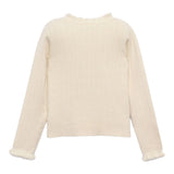 Abel & Lula Maglia tinta unita con Pelliccia Beige per Bambina 5835 BEIGE ABEL & LULA 
