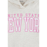 Abercrombie Kids Felpa tinta unita con Cappuccio E Stampa Beige per Bambina 43AJ87 BEIGE ABERCROMBIE KIDS 
