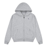 Abercrombie Kids Felpa tinta unita con Zip E Cappuccio Grigio per Bambino 93AF02X GRIGIO ABERCROMBIE KIDS 