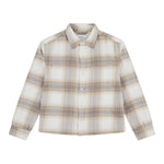 Abercrombie Kids Camicia Bicolore con Fantasia A Quadri Beige per Bambino 93AF75 BEIGE ABERCROMBIE KIDS 