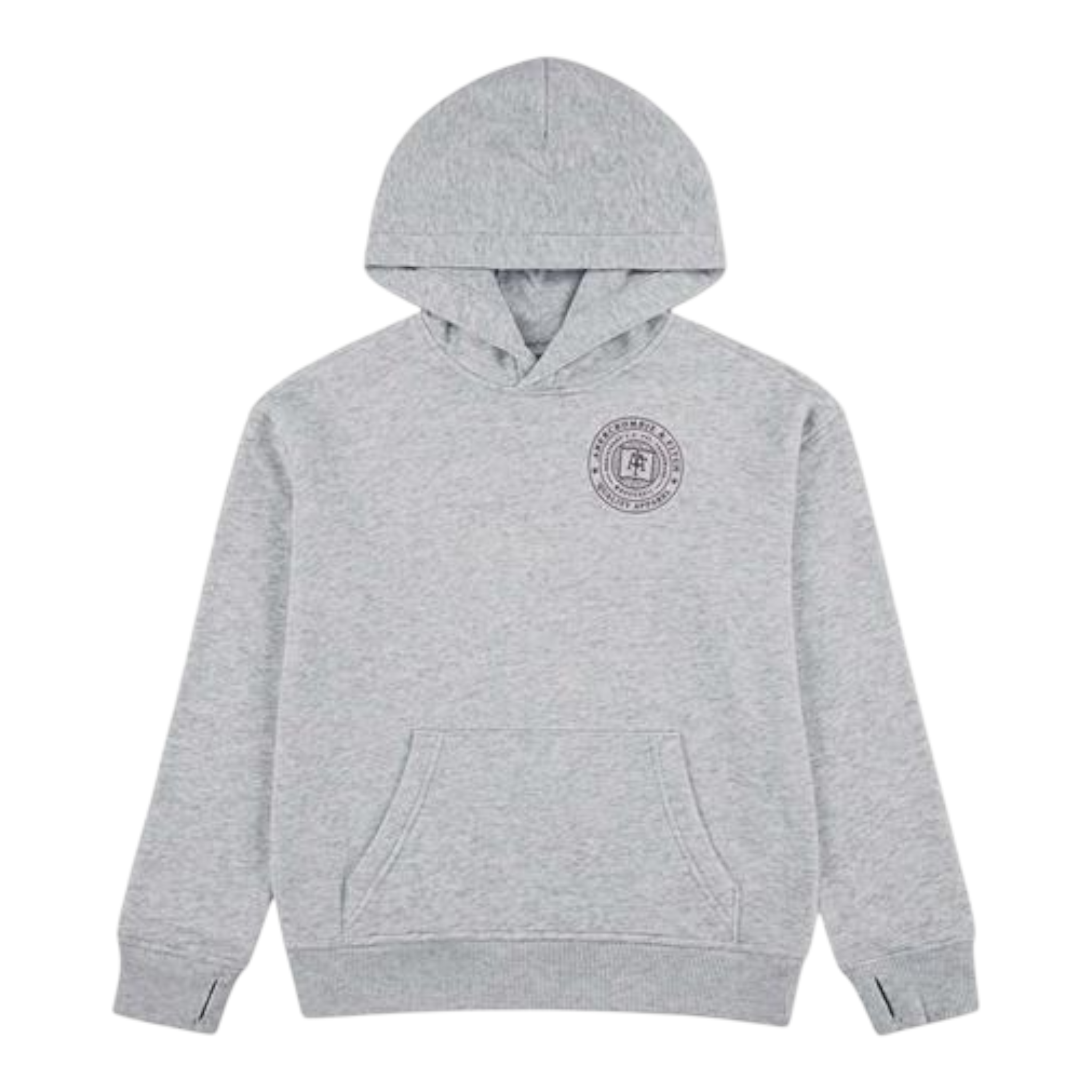 Abercrombie Kids Felpa tinta unita con Cappuccio E Stampa Grigio per Bambino 93AK060 GRIGIO ABERCROMBIE KIDS 