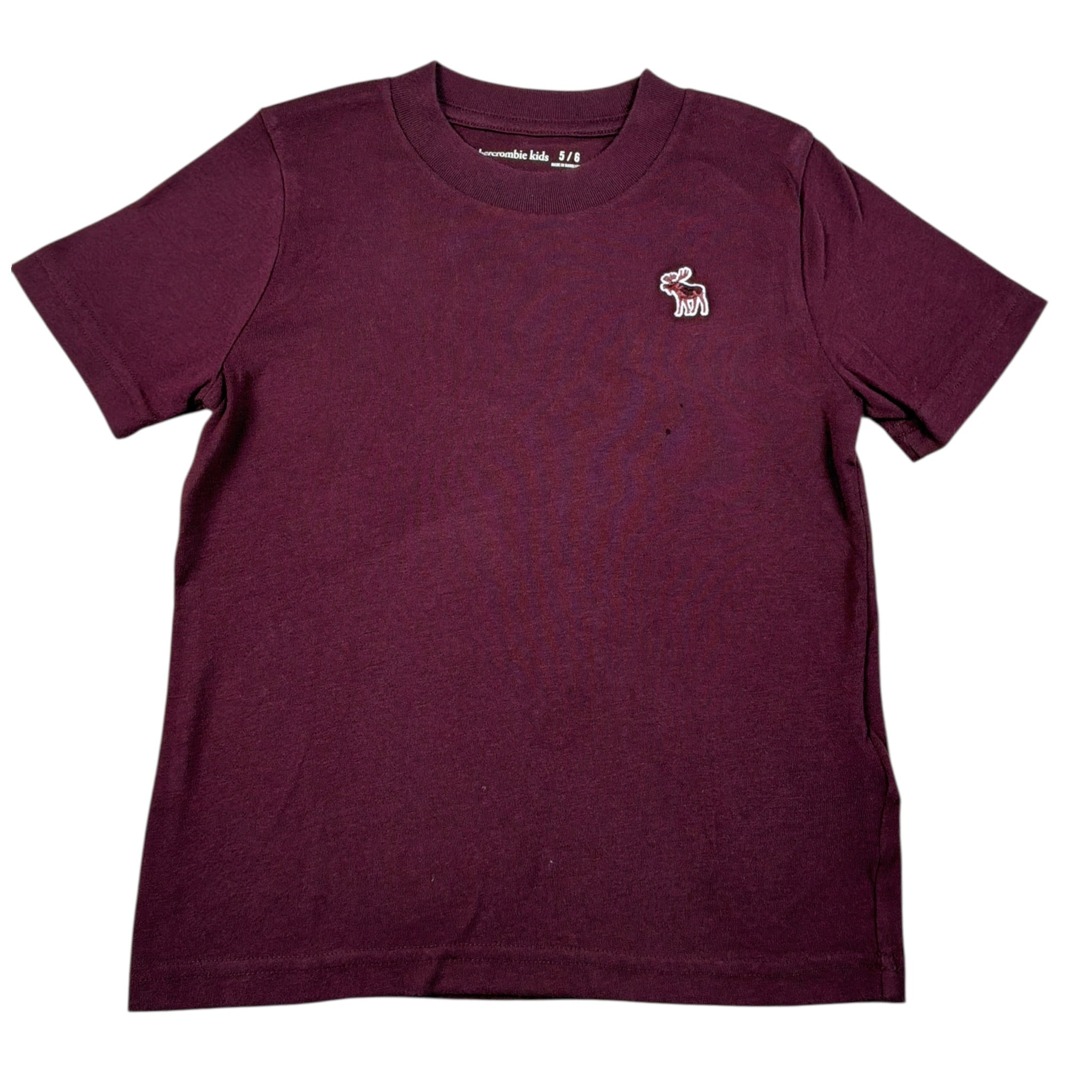 Abercrombie Kids T-Shirt tinta unita con Stampa Bordeaux per Bambino WIIWIW BORDEAUX ABERCROMBIE KIDS 