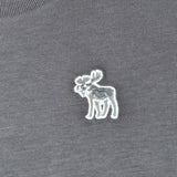 Abercrombie Kids T-Shirt tinta unita con Stampa Grigio per Bambino WIIWIW GRIGIO  
