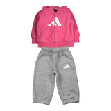 Adidas Completo 2Pz Felpa-Pantalone Rosa per Neonata JM0879 ROSA Adidas 
