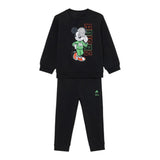Adidas Completo 2Pz Felpa-Pantalone Nero per Neonato JY3471 NERO Adidas 