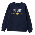 Aeronautica Militare Felpa tinta unita con Stampa Blu per Bambino 242FE0002AJRF758 BLU AERONAUTICA MILITARE 