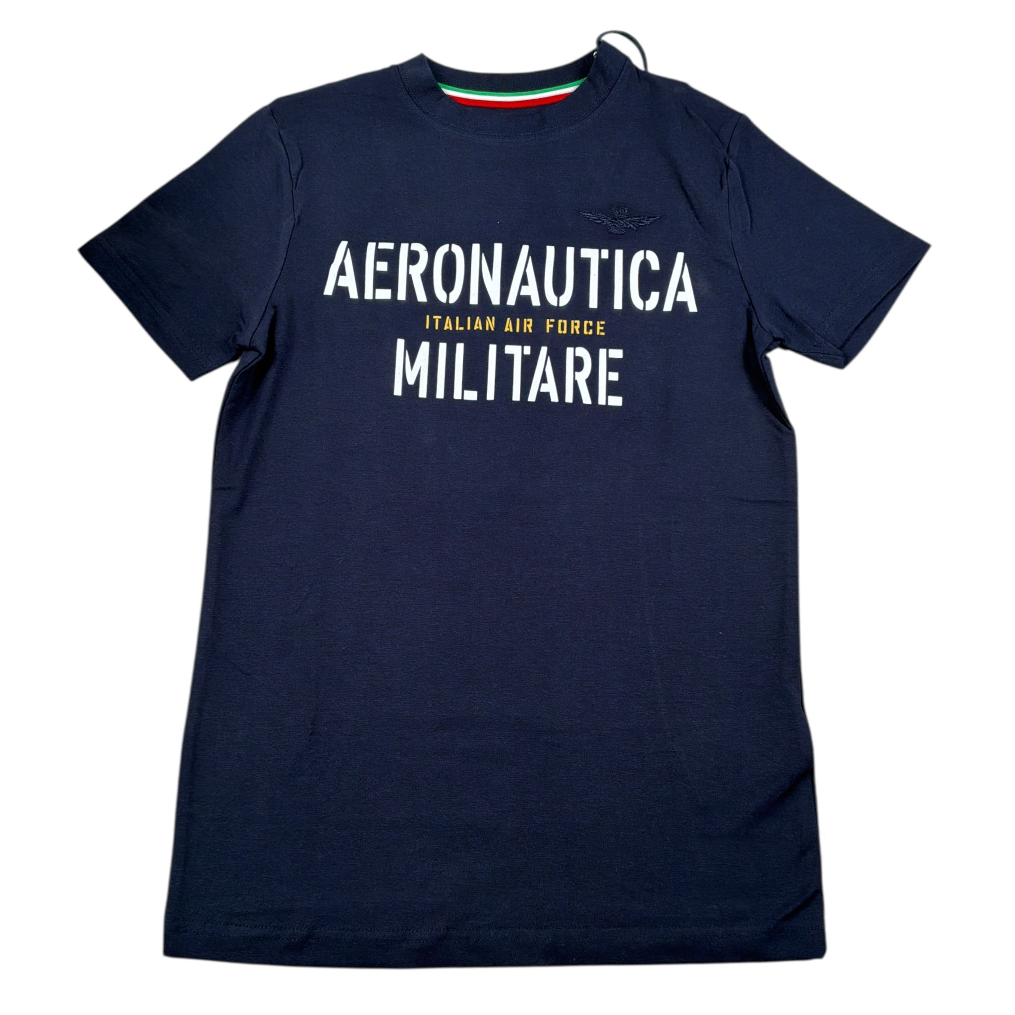 Aeronautica Militare T-Shirt tinta unita con Stampa Blu per Bambino 242TS0001AJRJ6644 BLU AERONAUTICA MILITARE 