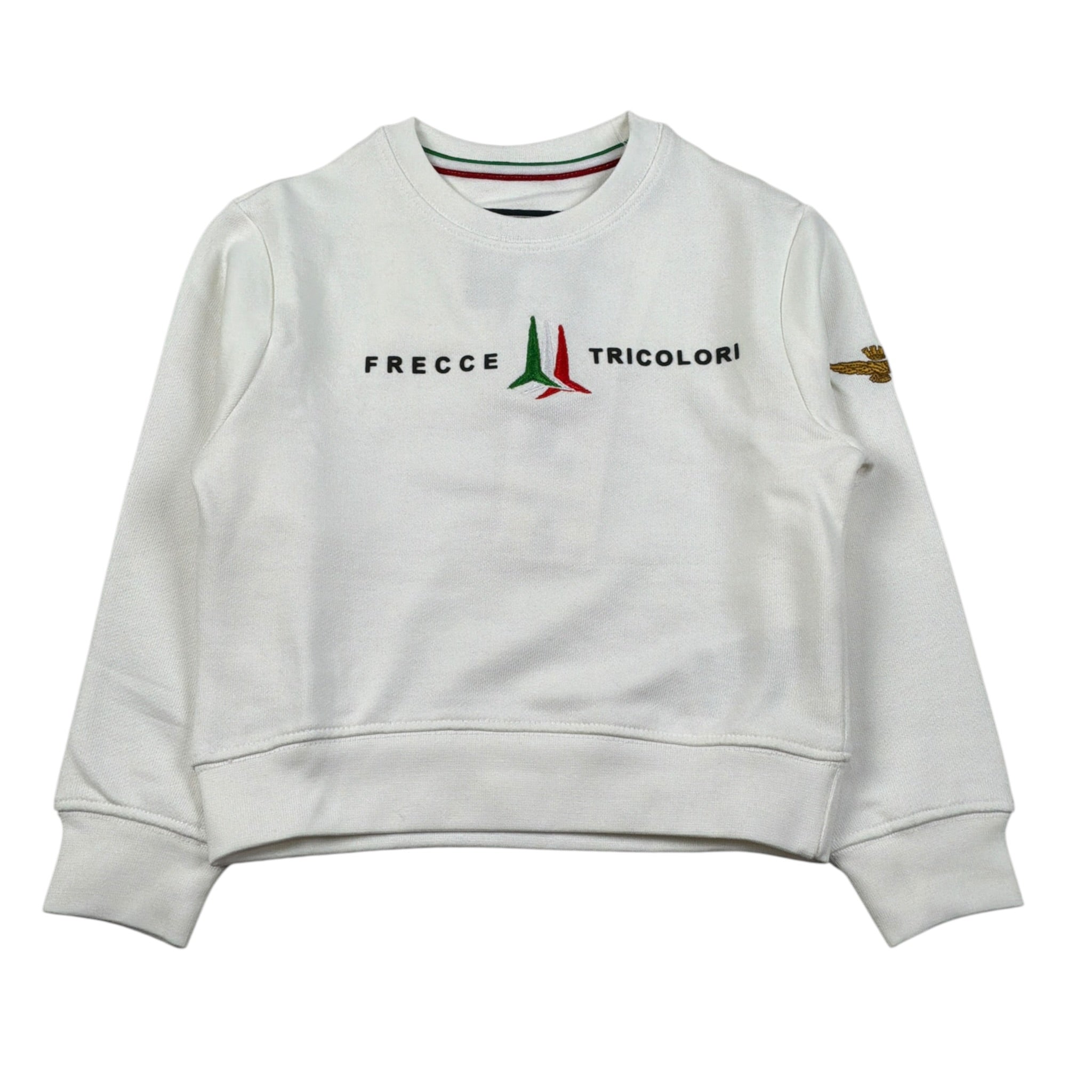 Aeronautica Militare Felpa Chiusa Girocollo tinta unita con Stampa Bianco per Neonato 252FE0057AN BIANCO AERONAUTICA MILITARE 