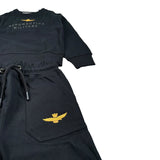 Aeronautica Militare Completo 2 Pezzi Felpa-Pantalone tinta unita Nero per Neonato 252TF0008A NERO AERONAUTICA MILITARE 