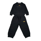 Aeronautica Militare Completo 2 Pezzi Felpa-Pantalone tinta unita Nero per Neonato 252TF0008A NERO AERONAUTICA MILITARE 