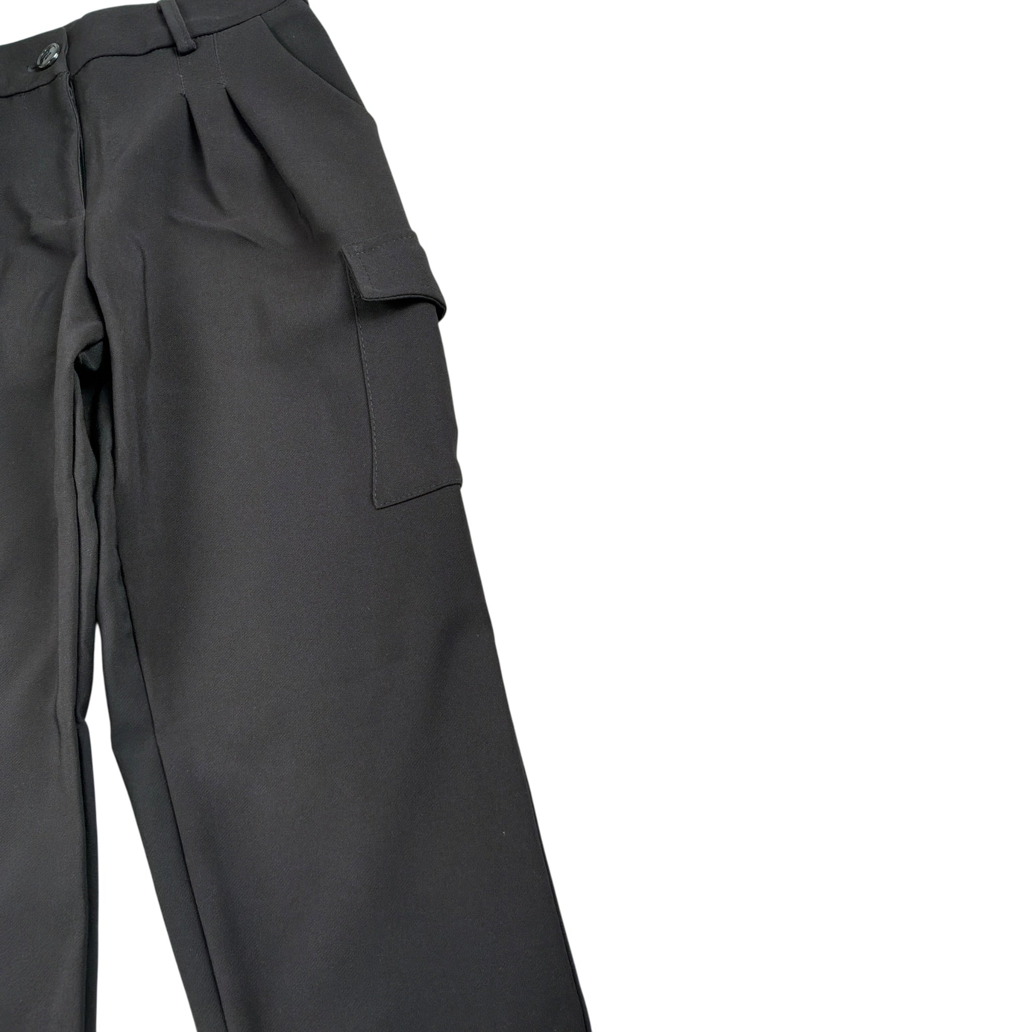 Akyta Pantalone tinta unita con Girovita Regolabile Nero per Bambino 441068 NERO AKYTA 