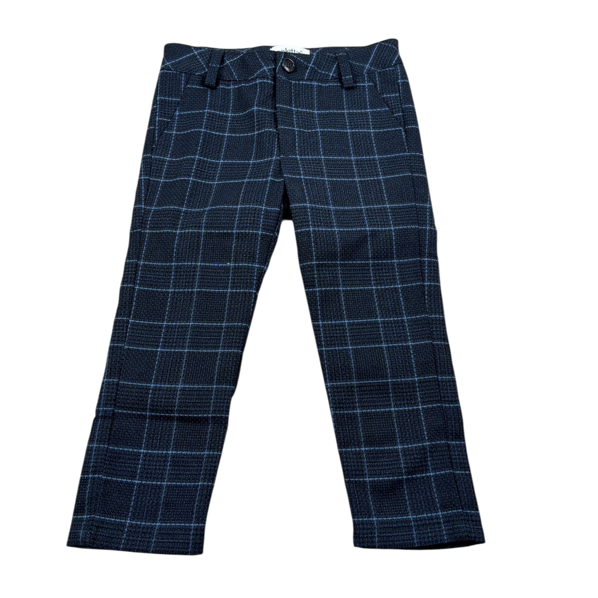 Aletta Pantalone tinta unita con Girovita Regolabile Blu per Neonato M210699 BLU ALETTA 