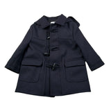 Aletta Cappotto tinta unita con Cappuccio Blu per Bambino M220434 BLU ALETTA 