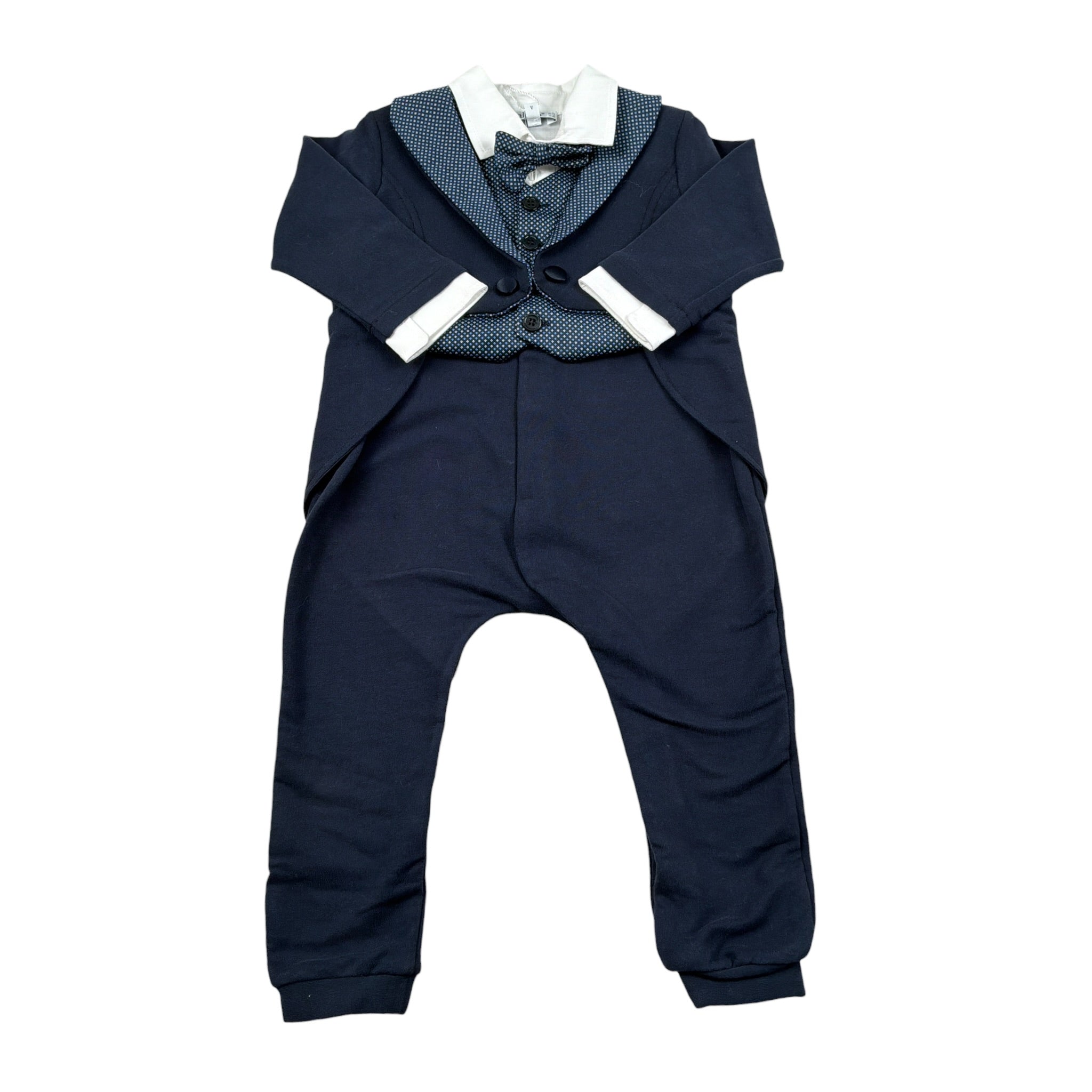 Aletta Tutina Manica Unga tinta unita Blu per Neonato RM888083F BLU ALETTA 