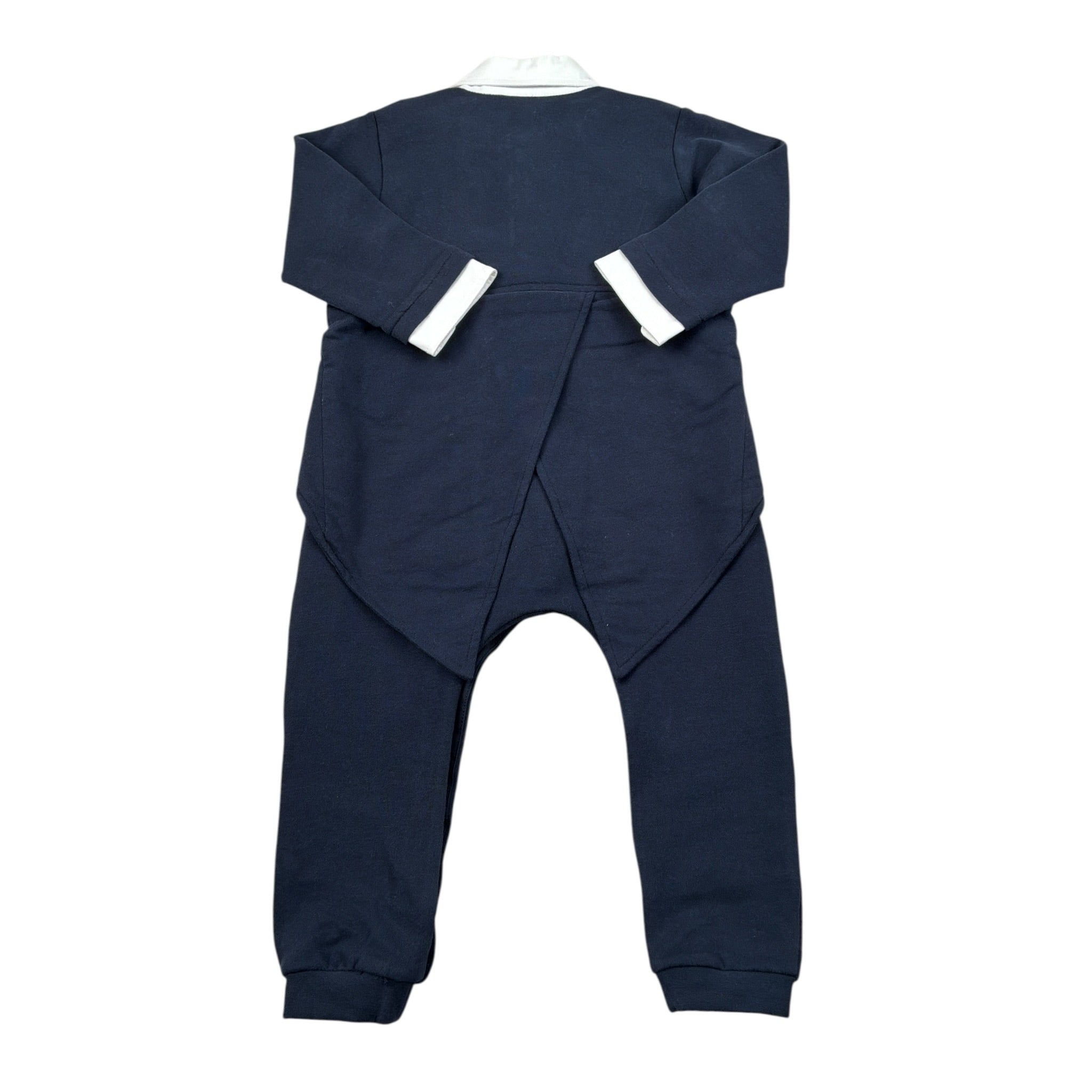 Aletta Tutina Manica Unga tinta unita Blu per Neonato RM888083F BLU ALETTA 