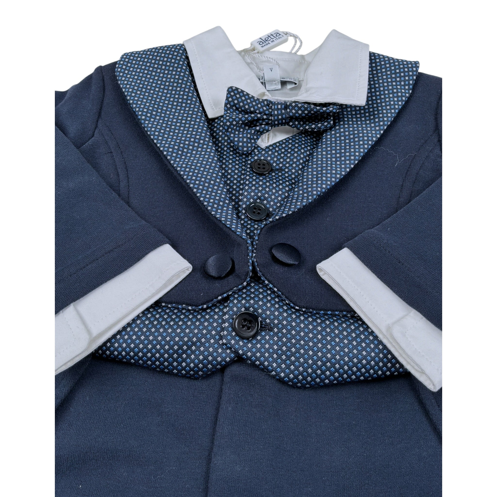 Aletta Tutina Manica Unga tinta unita Blu per Neonato RM888083F BLU ALETTA 