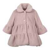 Allegra Cappotto tinta unita Pellicciotto Rosa per Neonata A0537A ROSA ALLEGRA 