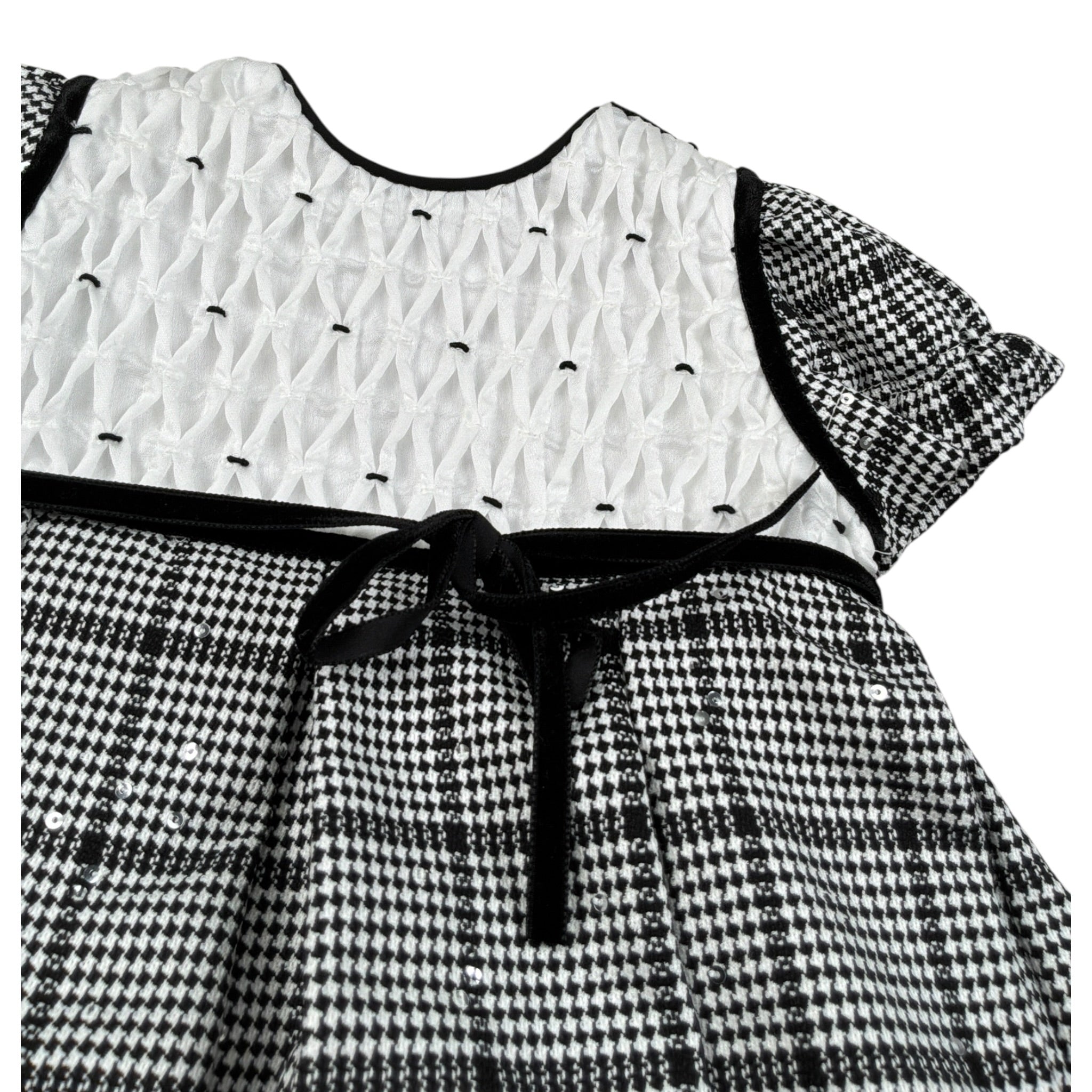Amaya Abito Mezza Manica Stampa Fantasia Bianco/Nero per Neonata 621110 BIANCO/NERO AMAYA 