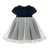 Ambaraba' Abito Cerimonia Bicolore con Tulle Blu per Neonata FF40023 BLU AMBARABA' 