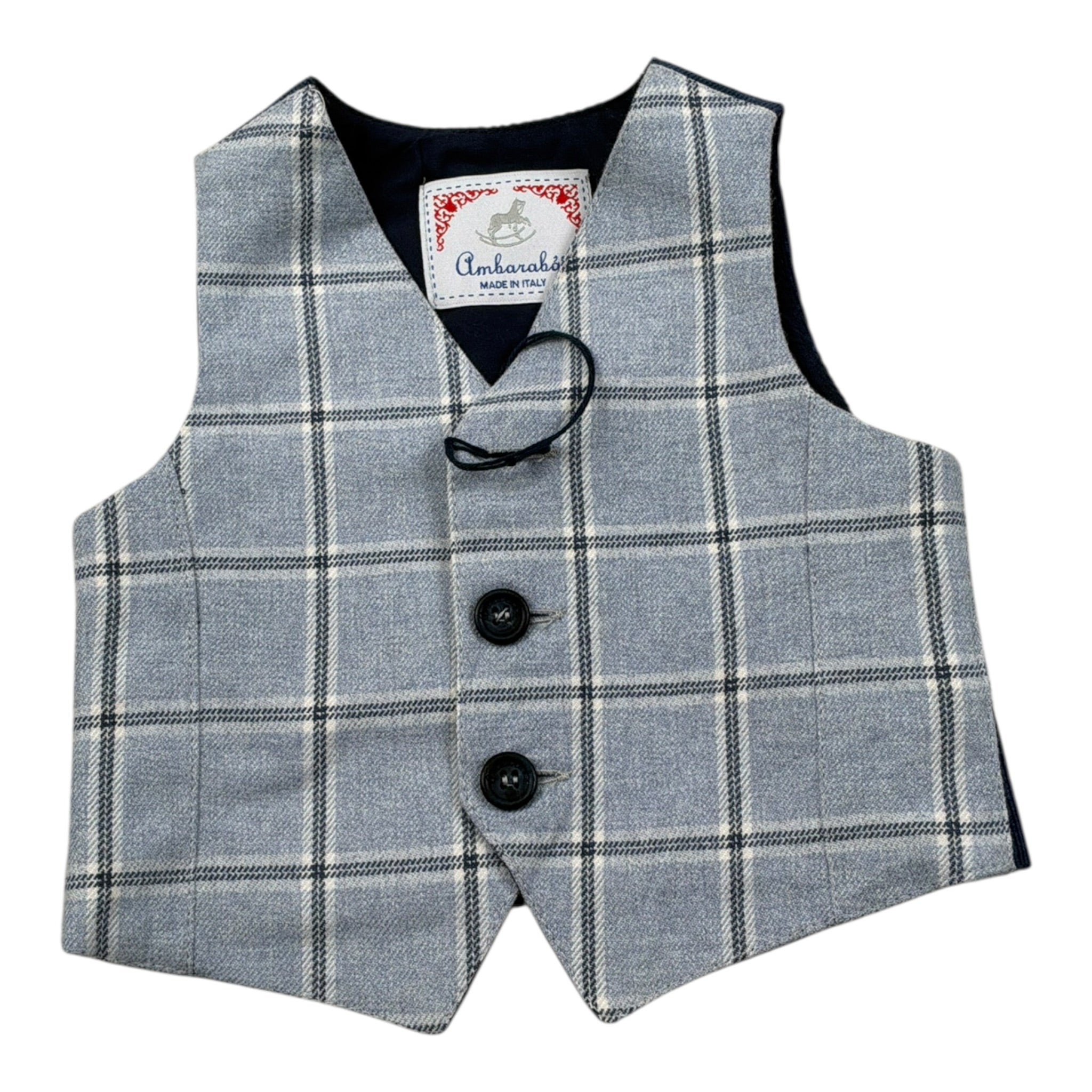 Ambaraba' Gilet tinta unita con Fantasia Azzurro per Neonato FM34099 AZZURRO AMBARABA' 