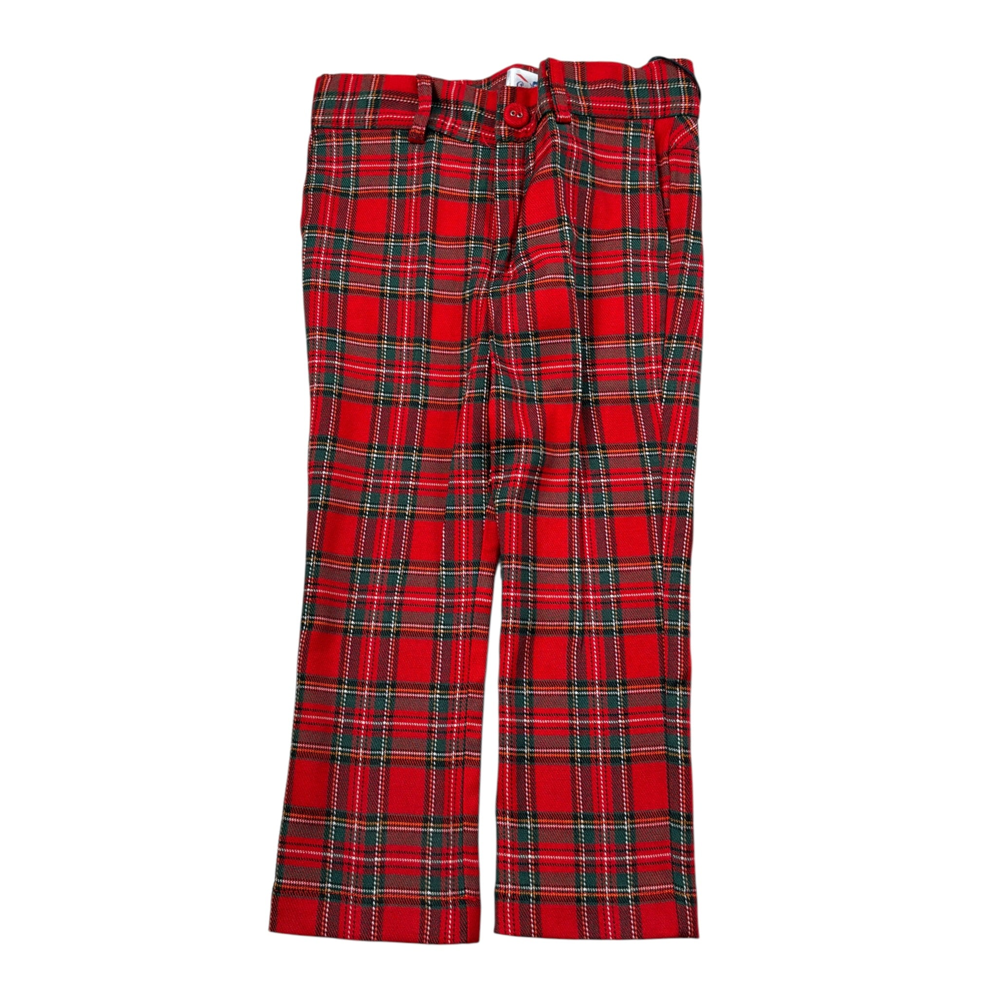 Ambaraba' Pantalone tinta unita con Fantasia Scozzese Rosso per Neonato FM36077 ROSSO AMBARABA' 