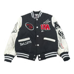 American College Giubbino College tinta unita con Maniche In Contrasto Nero per Bambino AC7J NERO AMERICAN COLLEGE 