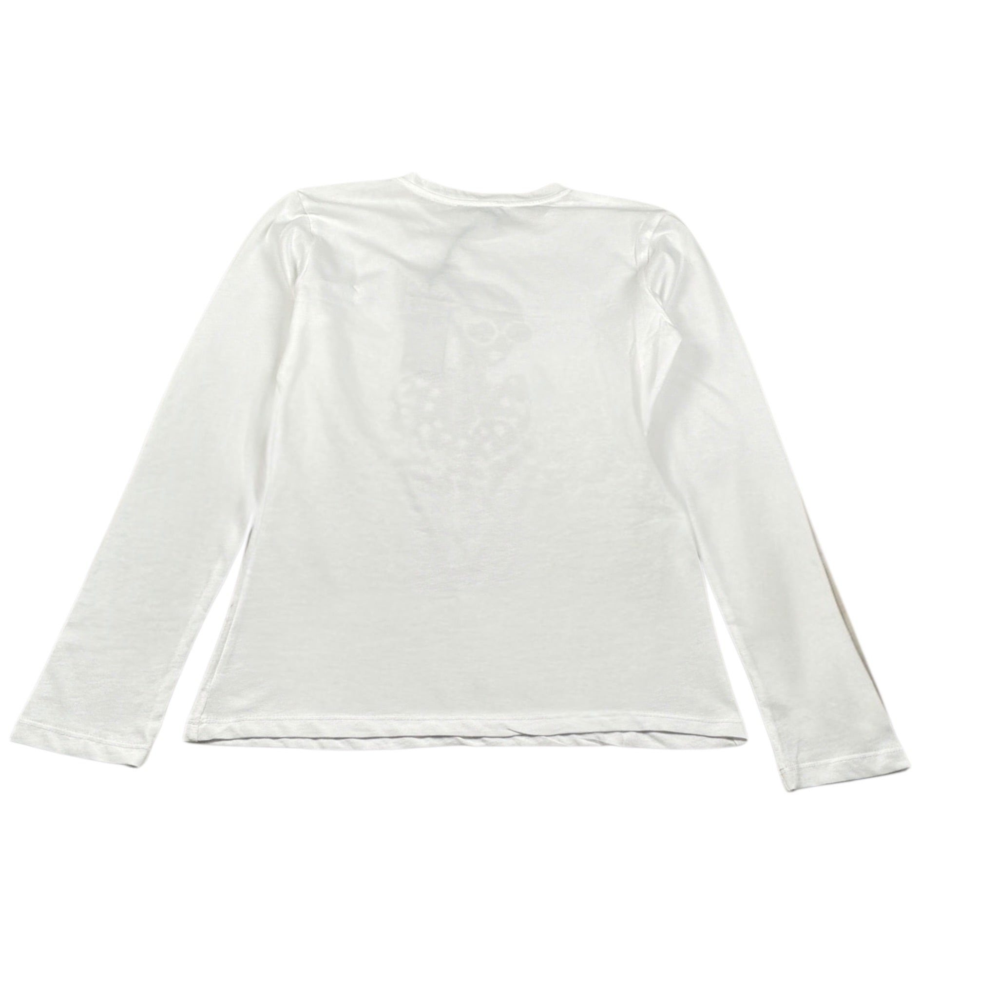Amiuni Shirt Girocollo tinta unita con Stampa Bianco per Bambina 801025TS BIANCO AMIUNI 