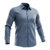 Antony Morato Camicia tinta unita con Microfantasia Blu per Bambino MKSL00257 BLU ANTONY MORATO 