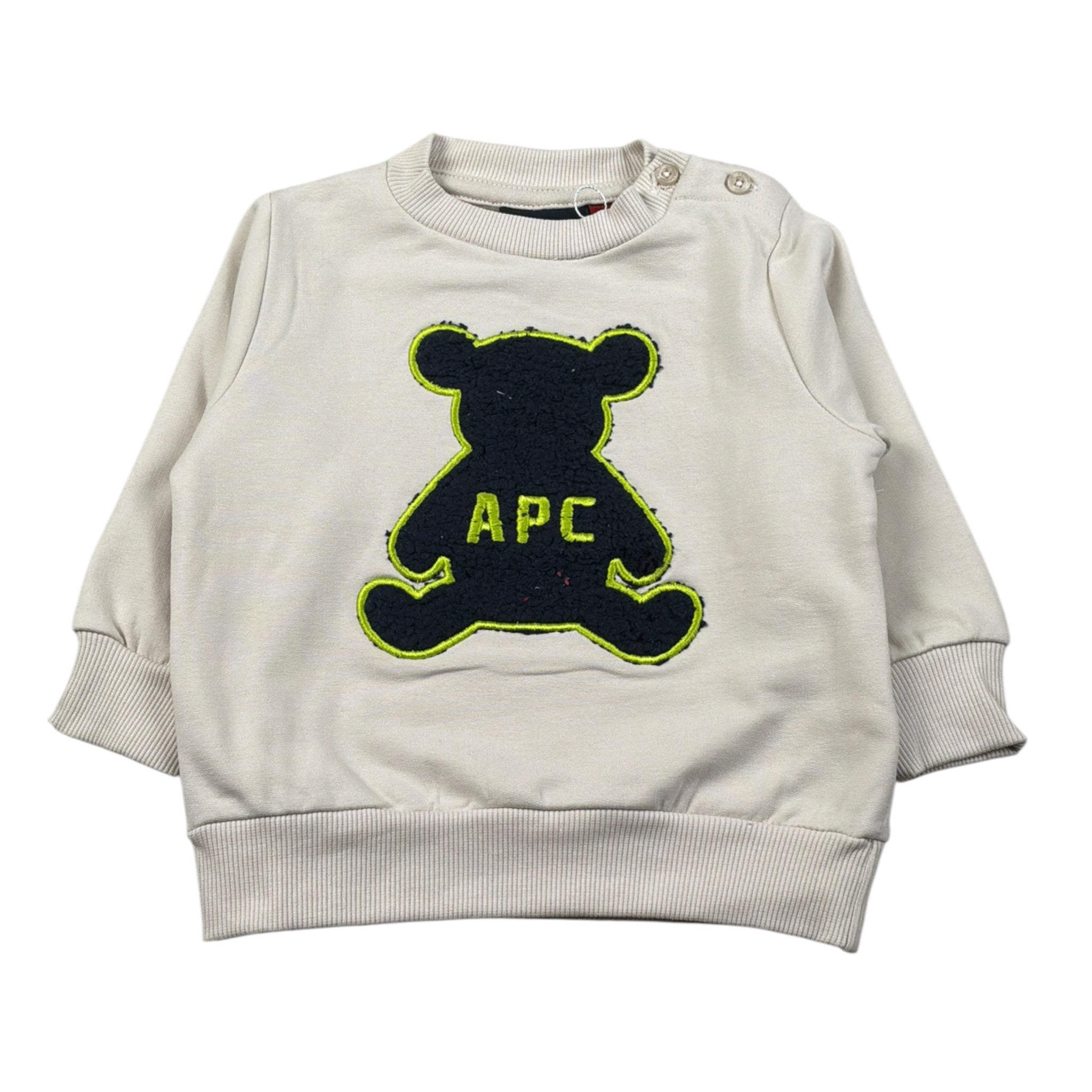 Aspen Felpa tinta unita con Ricamo Beige per Neonata 1051F00009 BEIGE ASPEN 