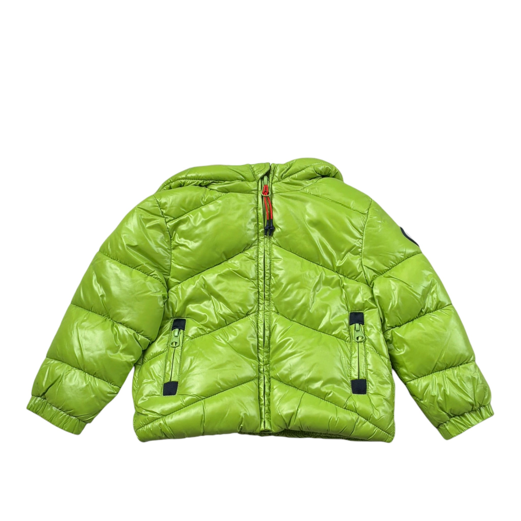 Aspen Giubbino tinta unita con Zip E Cappuccio Verde per Neonato 1051O00065 VERDE ASPEN 