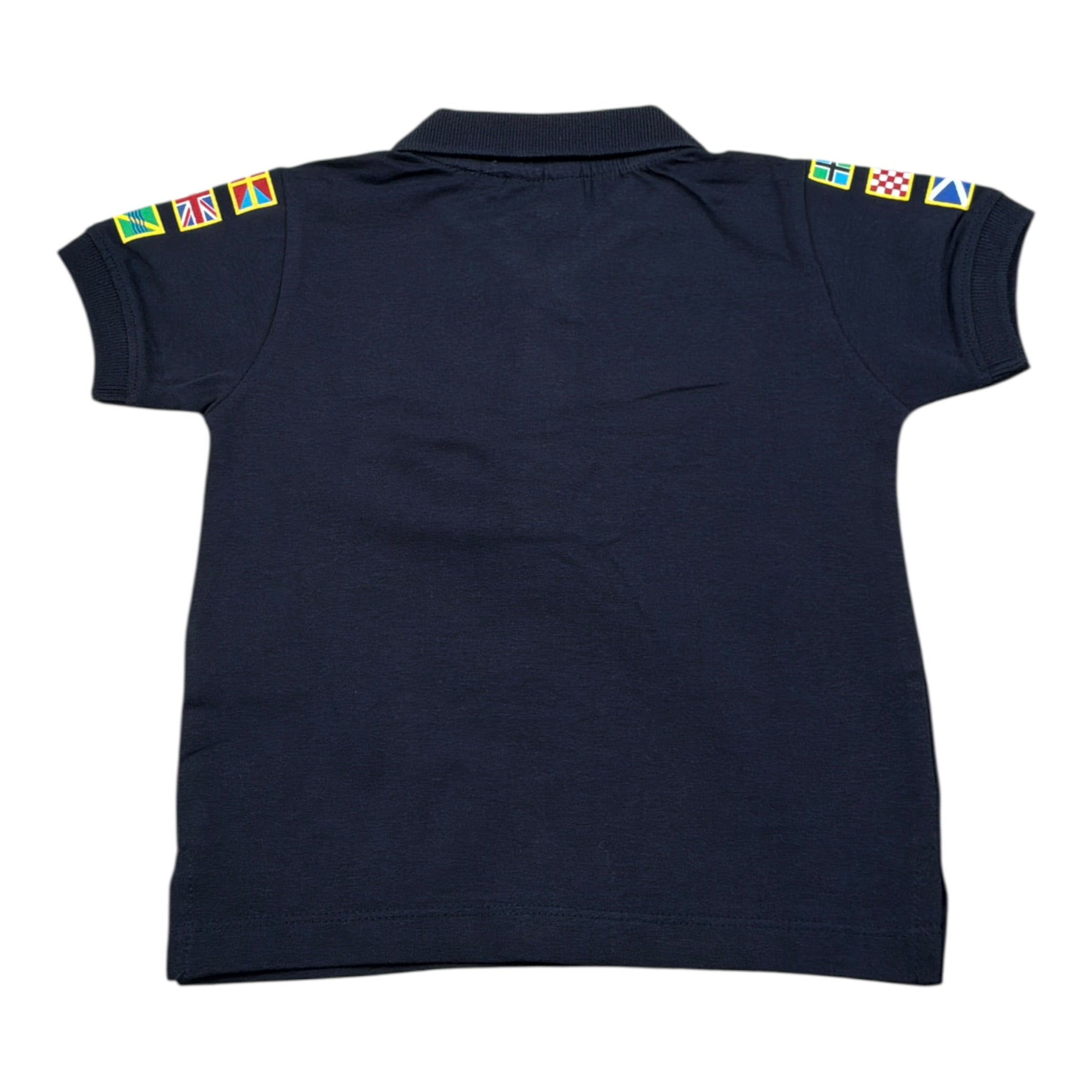 Aspen Polo tinta unita con Stampa Blu per Neonato 1076MP0281 BLU ASPEN 