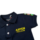 Aspen Polo tinta unita con Stampa Blu per Neonato 1076MP0281 BLU ASPEN 