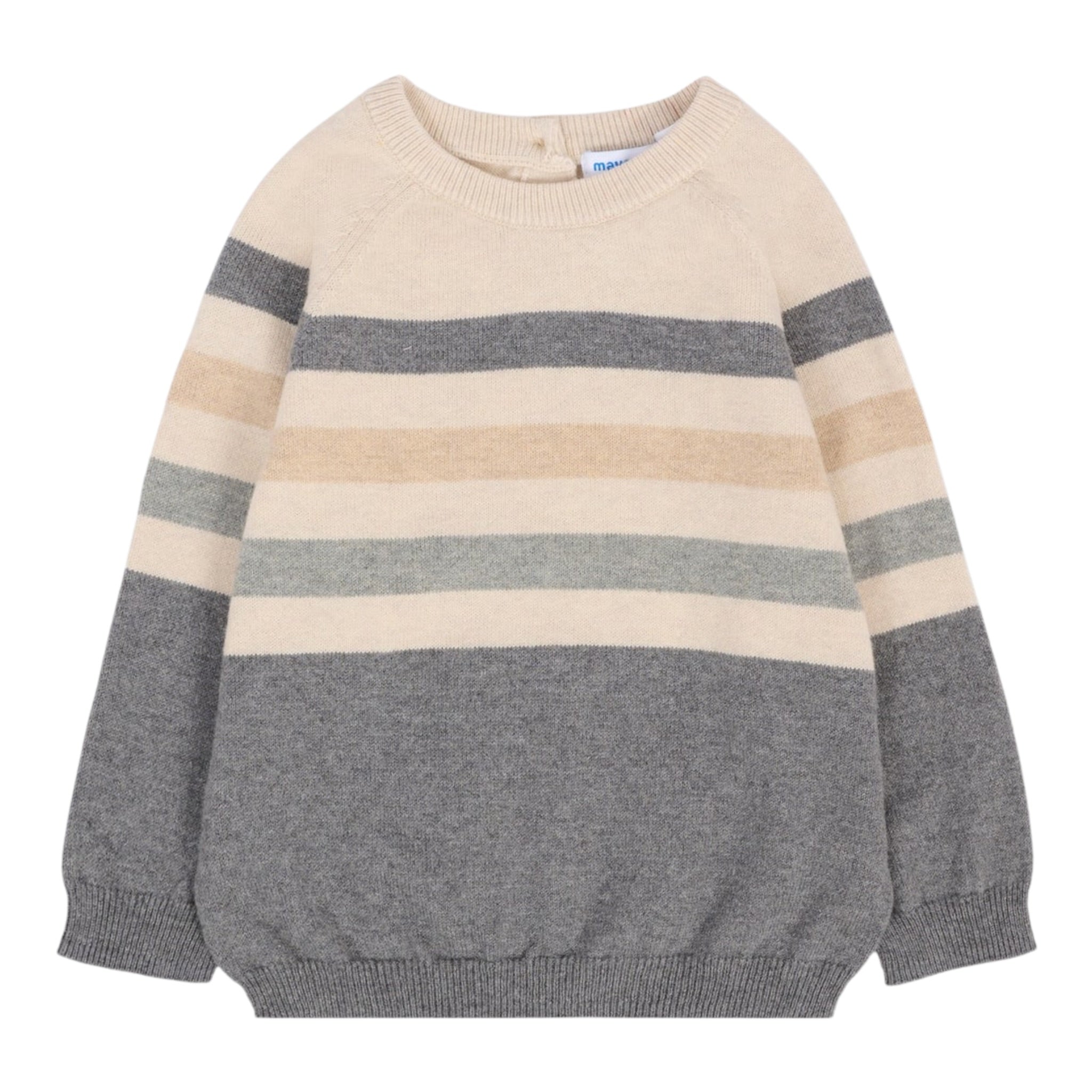 Aspen Maglia Girocollo Bicolore Beige per Neonato 2342 BEIGE ASPEN 