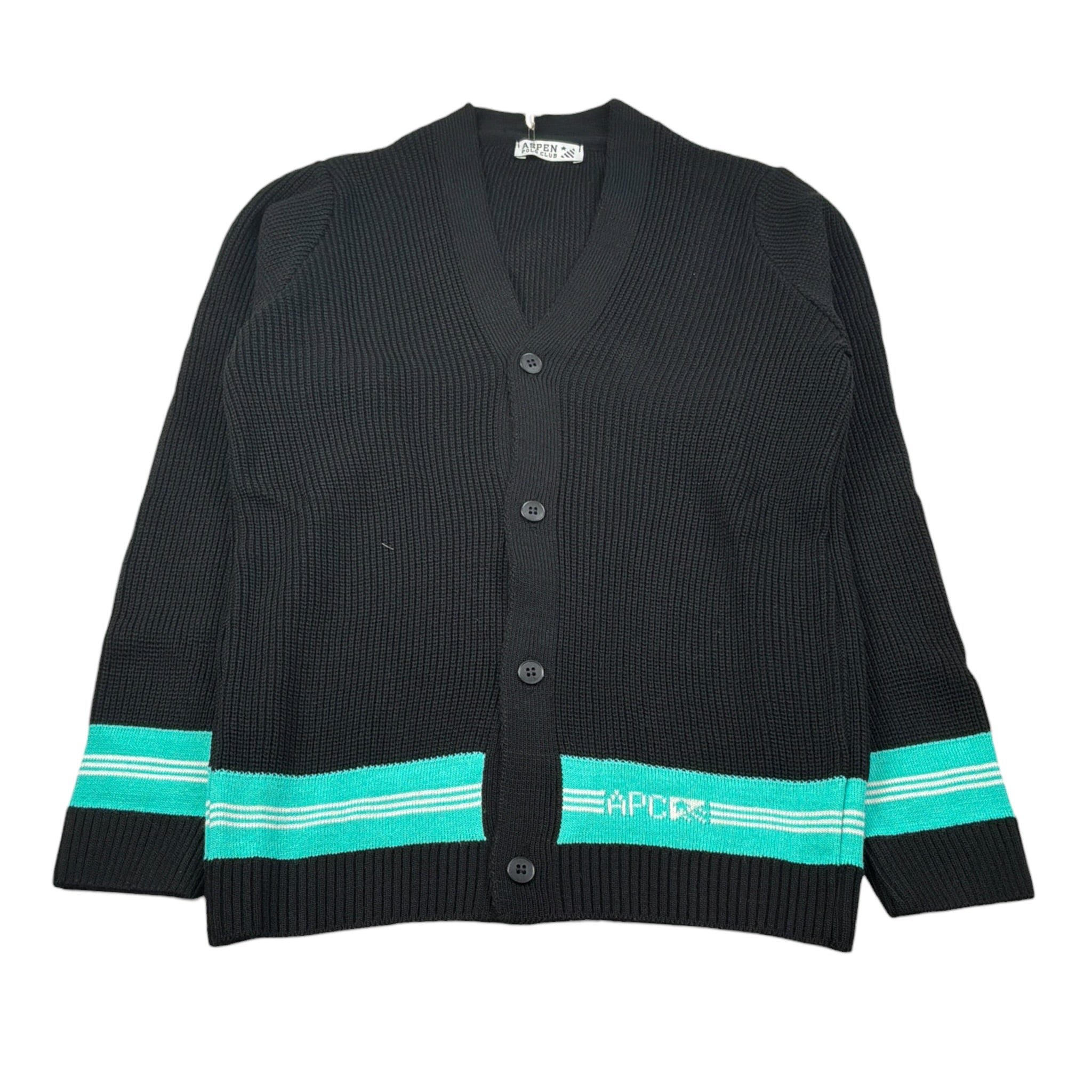 Aspen Polo Club Cardigan tinta unita con Logo Nero per Bambino 1031W0835 NERO ASPEN POLO CLUB 
