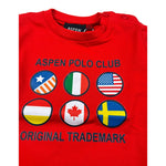 Aspen Polo Club Shirt Girocollo tinta unita con Logo Rosso per Neonato 1051M00026 ROSSO ASPEN POLO CLUB 