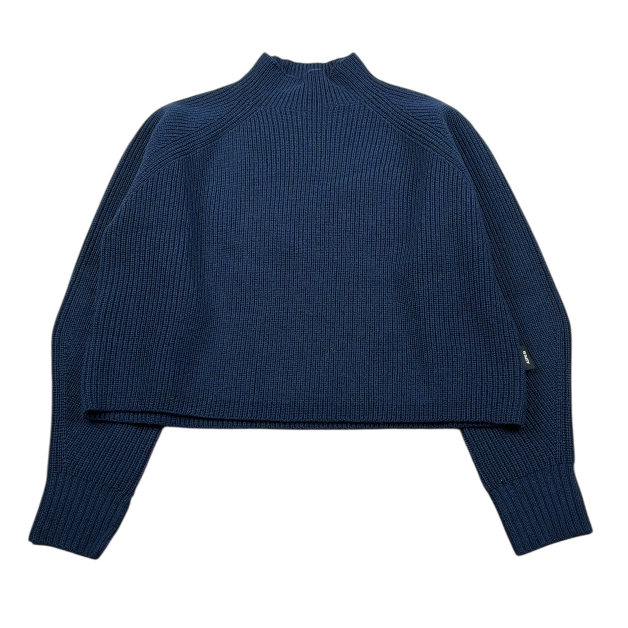 Aspesi Maglia Mezzo Collo tinta unita Blu per Bambina A25AMA0003EM908 BLU ASPESI 