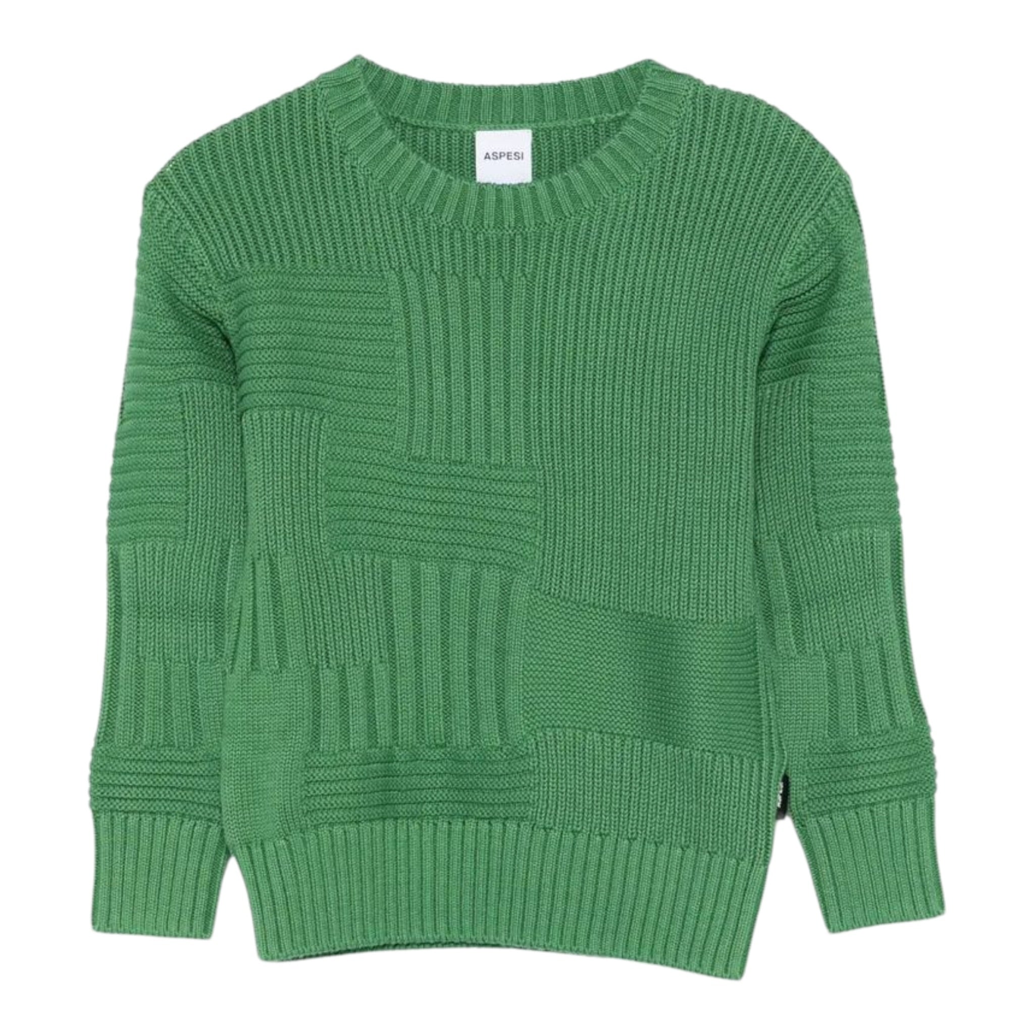 Aspesi Maglia tinta unita Verde per Bambino A25AMA0011EM110 VERDE ASPESI 