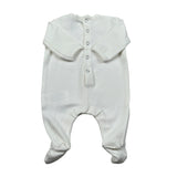 Aventiquattrore Tutina Manica Lunga tinta unita con Stampe Panna per Neonato A2401404 PANNA AVENTIQUATTRORE 