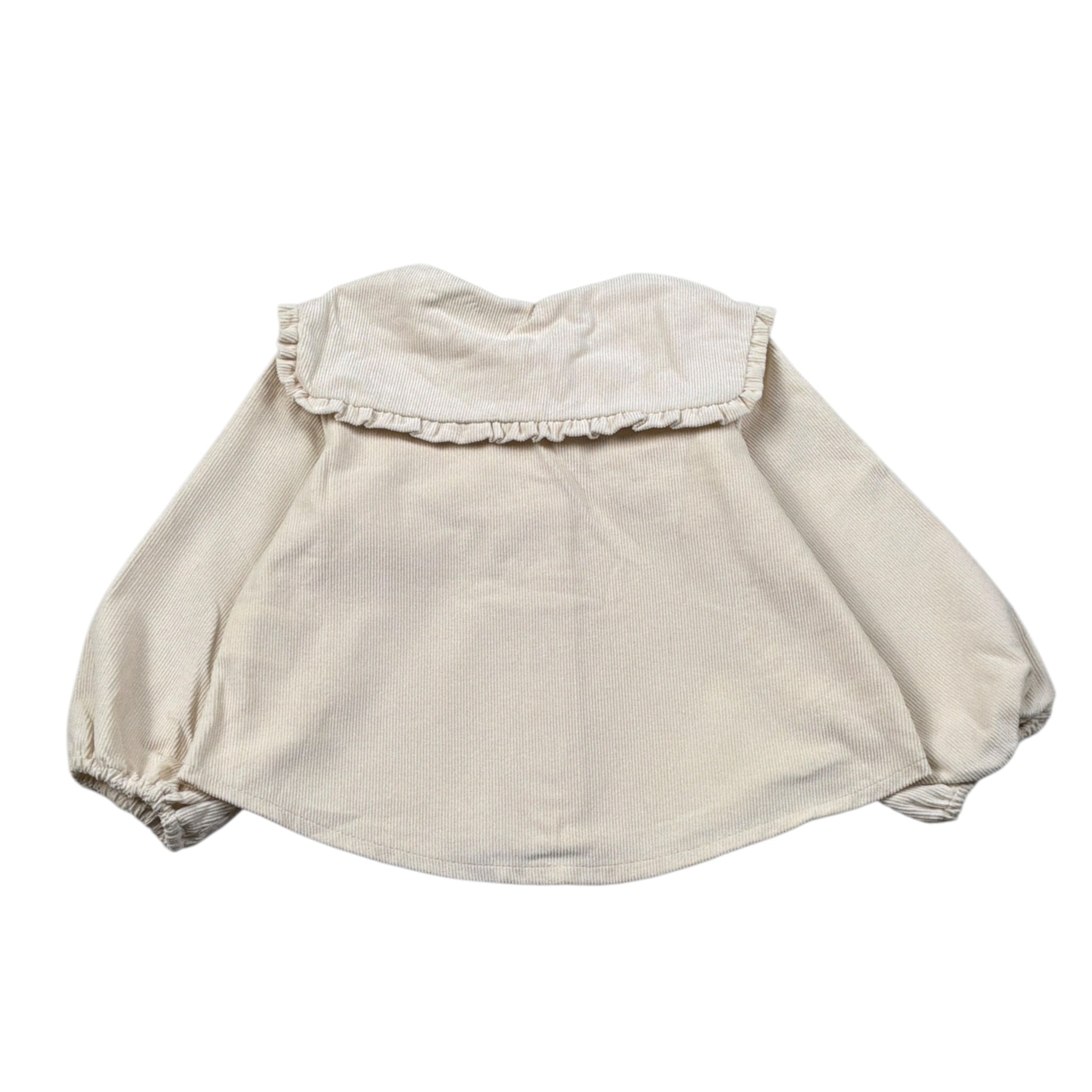 Aventiquattrore Camicia Manica Lunga In Velluto Crema per Neonata A2401721N CREMA AVENTIQUATTRORE 